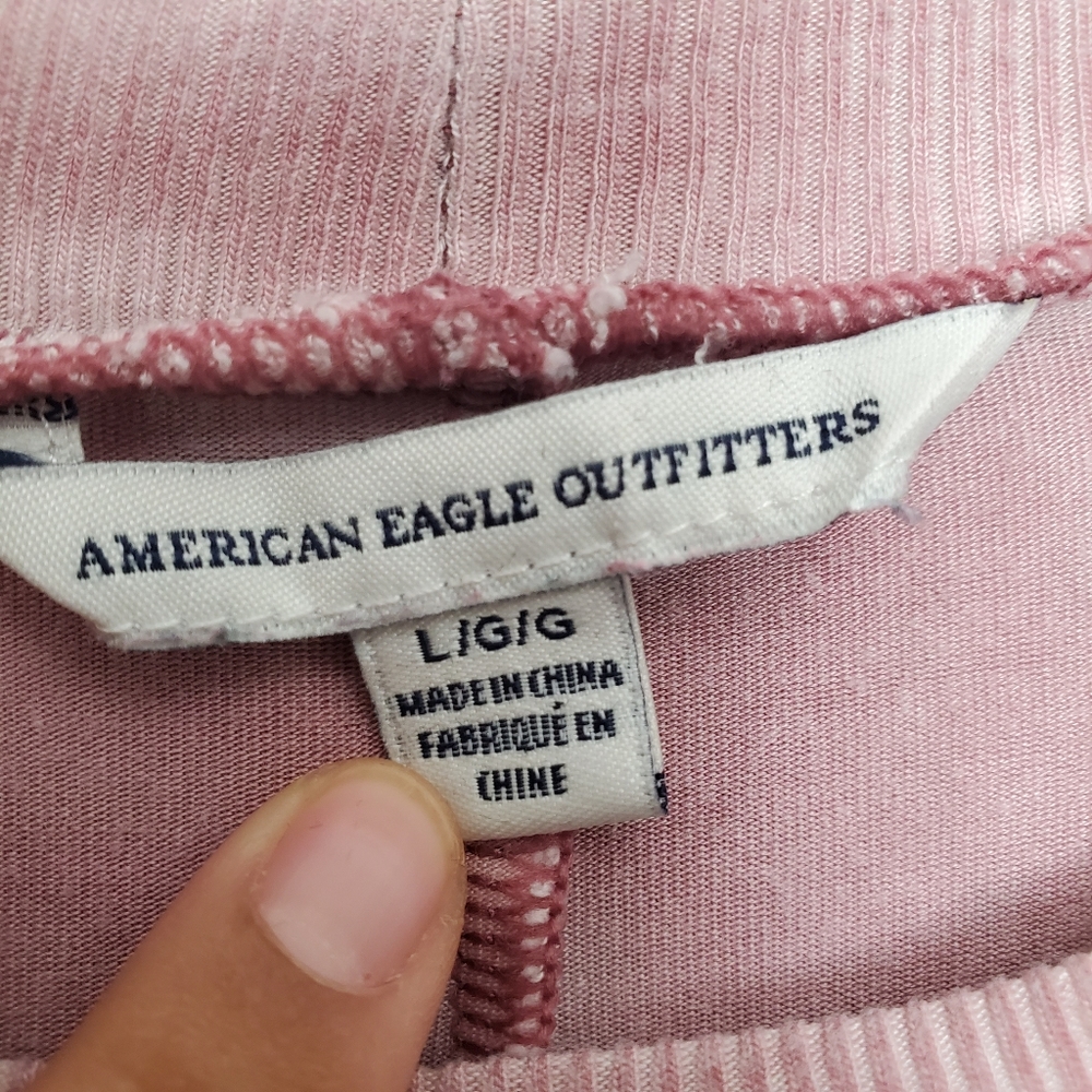 ⚠️DONATING SOON‼️American Eagle Burn-Out Pink Tank Jersey Dress Front Cutout - Picture 3 of 6